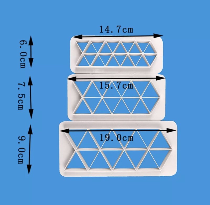 3Pcs Geometry Cookie Cutters Cake Fondant Decorating Tools gallery