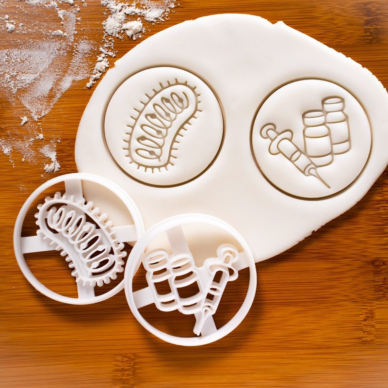 Rabies Virus & Vaccine Cookie Cutters - veterinary microbiology dog vaccination