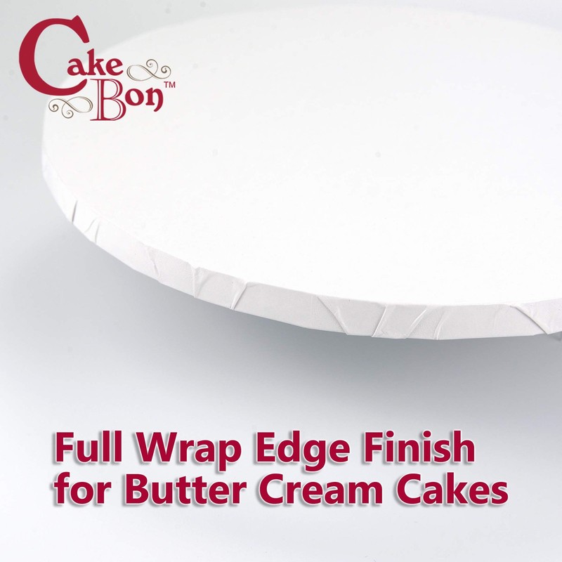 1-Pack 14-inch White Round Cake Board Drum Sturdy 1/2-inch Thick Wrapped gallery