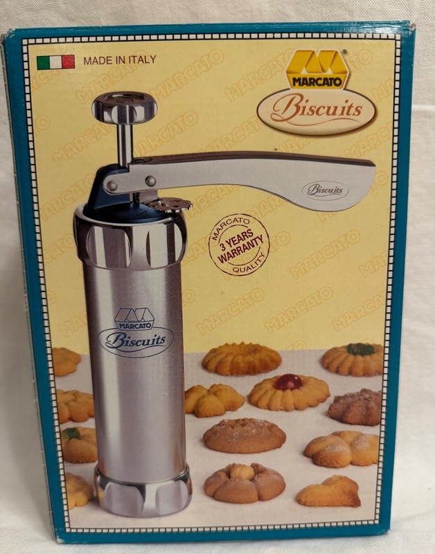 Marcato Biscuits Cookie Press Complete 20 Discs w/ Box Instructions Made in…