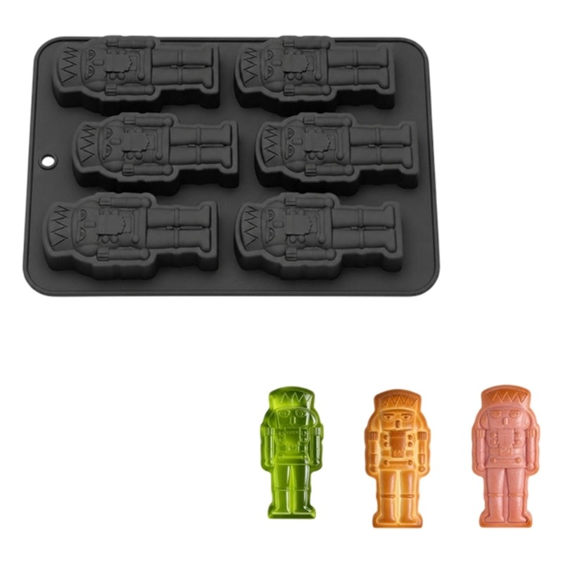 6 Slot Nutcrackers Soldier Cake Mould For Mousse Candy And Homemading Sweet gallery