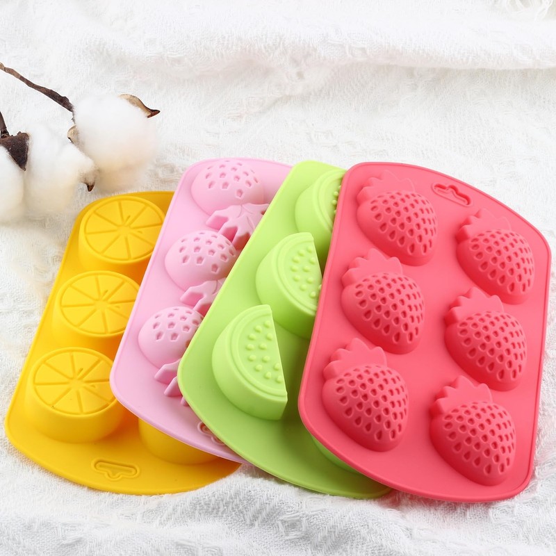 YIMINGMOLD Fruit Theme Silicone Molds Strawberry Pineapple Watermelon Lemon C... gallery
