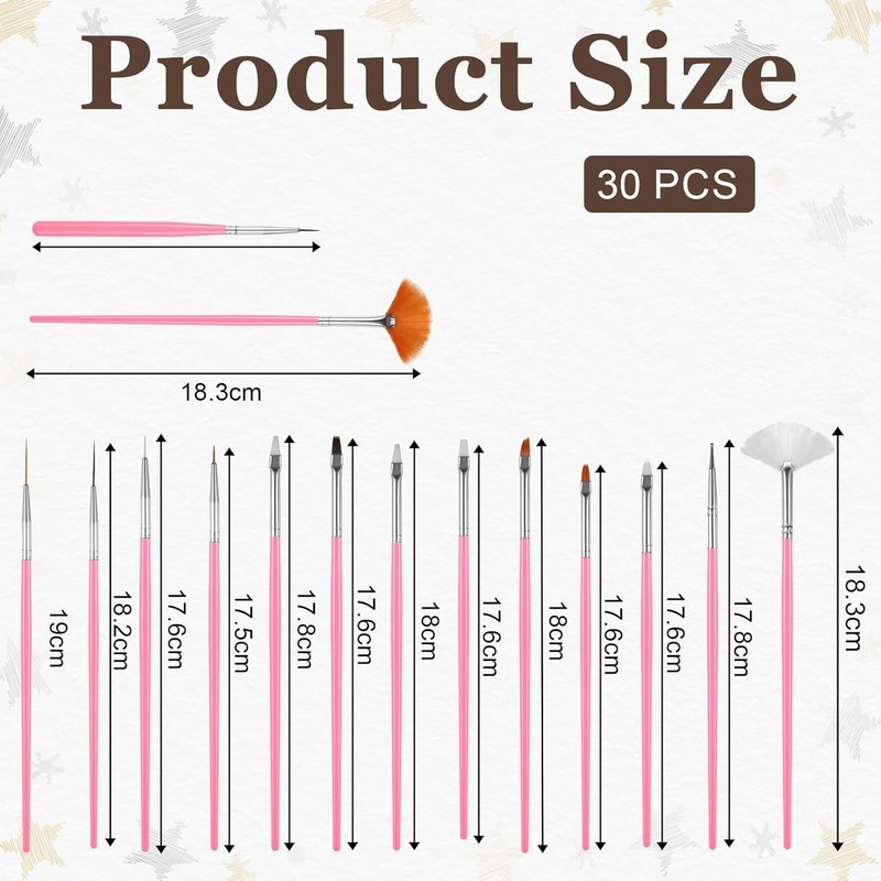 Cake Decorating Brushes Set 30 Pcs Food Safe Painting Brushes for Baking Crafts gallery