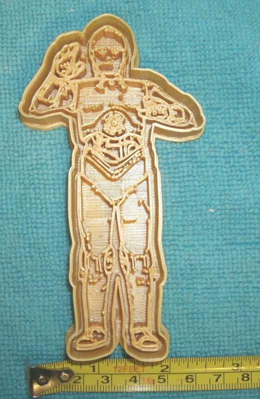C-3PO HUMANOID ROBOT STAR WARS CHARACTER LIGHTSABER COOKIE CUTTER USA PR750 gallery