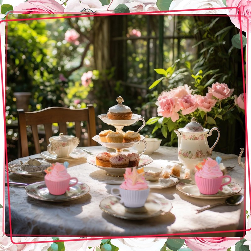 24 Pcs Silicone Teacup Cupcake Molds Muffin Cups for Baking, Teacup Cupcake L... gallery