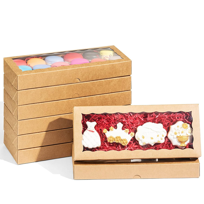 100PCS Kraft Auto-Popup Cookie Boxes for Holiday Gifts & Treats