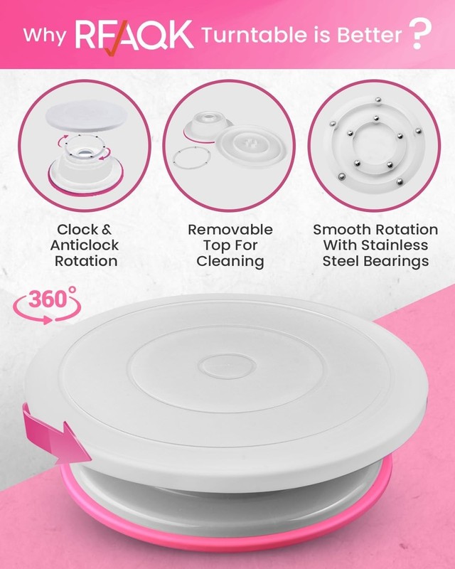 Ultimate Cake Decorating Kit with Turntable & Tools gallery