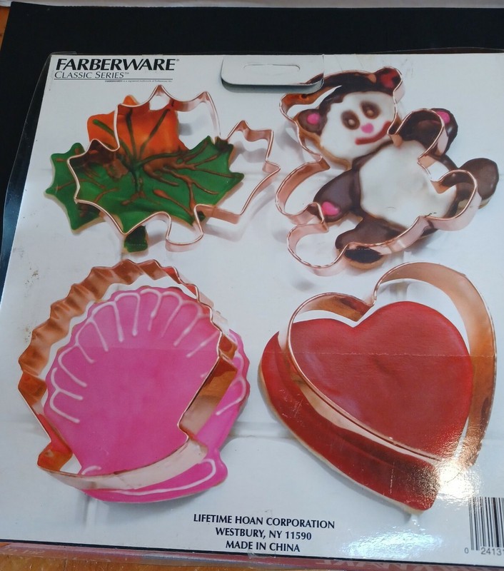 Copper Cookie Cutters Set JUMBO, Copper Kitchen Décor, Farberware Cookie Cutters gallery