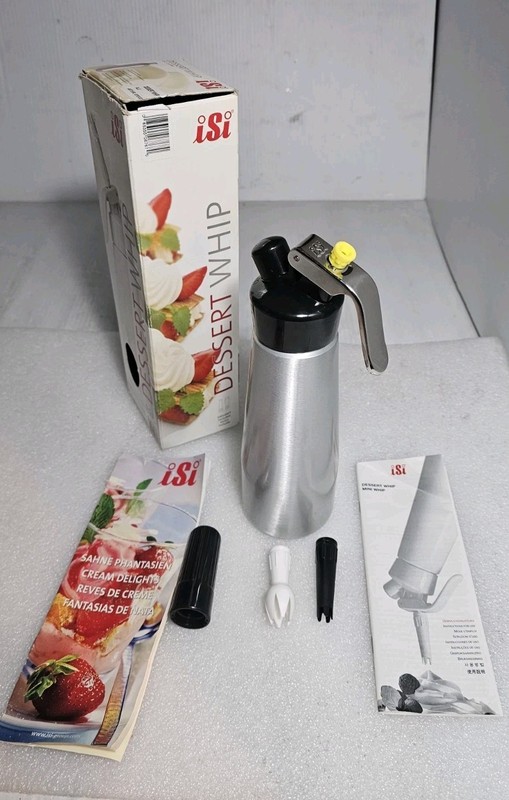 ISI Dessert whip stainless steel 0.25 L-1 US pint-made Austria K2 -New in Box. gallery