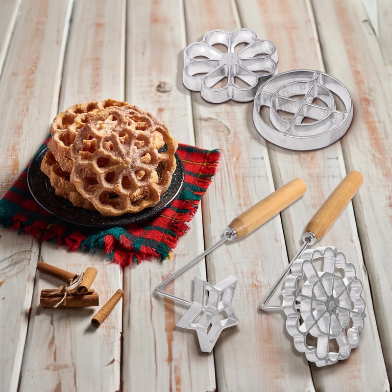 6 Pack Bunuelos Molds with Handles Rosette Timbale Iron Set with 2 Interchang... gallery