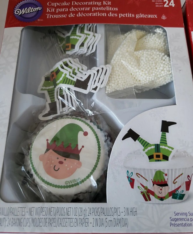 WILTON/ ELF CUPCAKE DECORATING KIT WITH 24 CUPS AND PICKS - NEW LOT OF 2 gallery