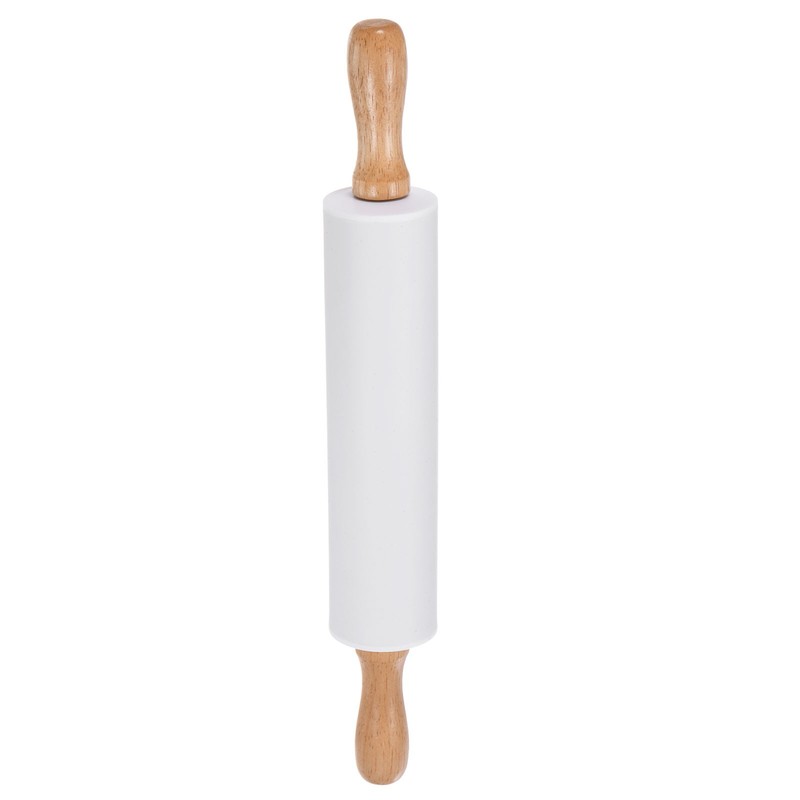 Silicone Rolling Pins for Baking 31cm x 4.2cm, White