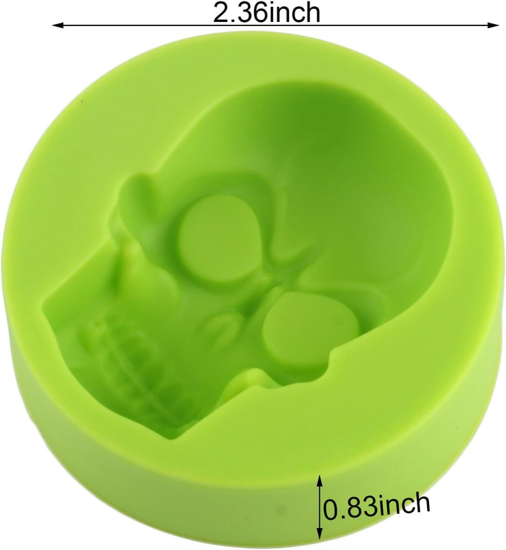 4PCS Skull Head Chocolate Candy Molds Halloween Silicone Molds gallery