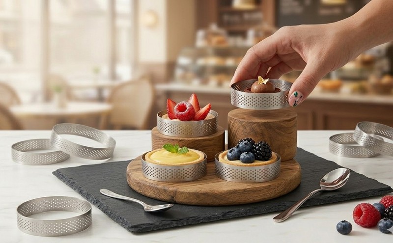 16 Pieces 2 Inch 304 Stainless Steel Tart Ring,Perforated Tart Rings Round Cake gallery