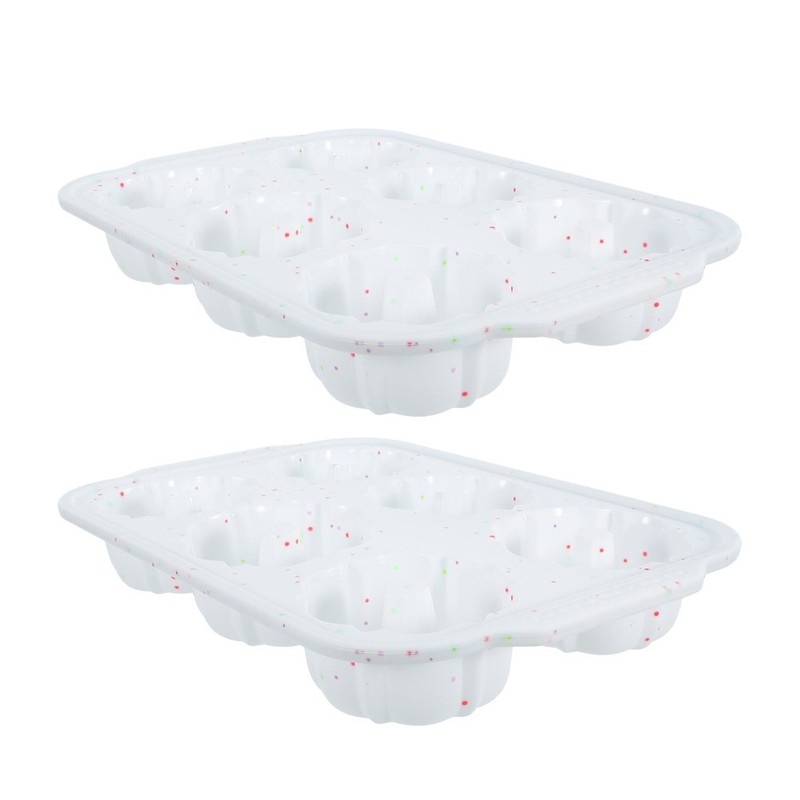 2Pcs Reusable Silicone Donut Baking Molds with Metal Support for Even Heat Cakes gallery