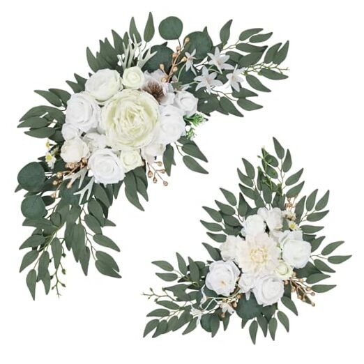 Wedding Arch Flowers Set of 2, Artificial Flowers for Decoration for White gallery