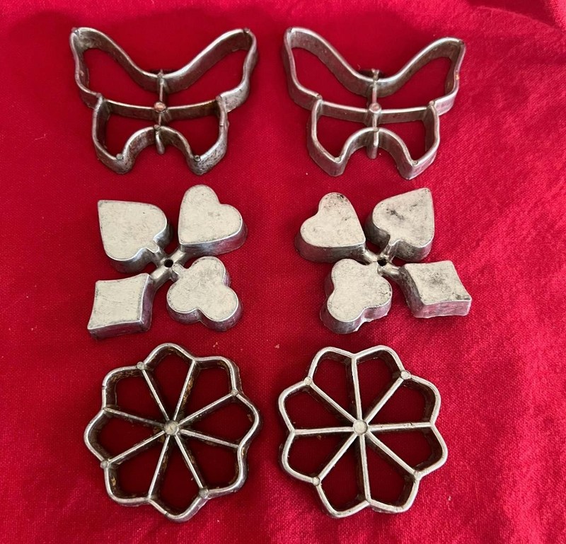 6 Molds For Scandinavian Rossettes 2 Butterflies 2 Snowflkakes 2 Card Symbols