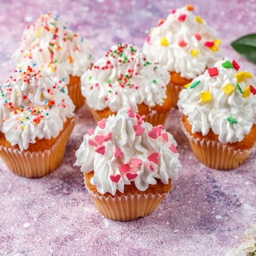 Sprinkles for Baking, Pink, Red and White Heart Sprinkles for Cake Valentines gallery