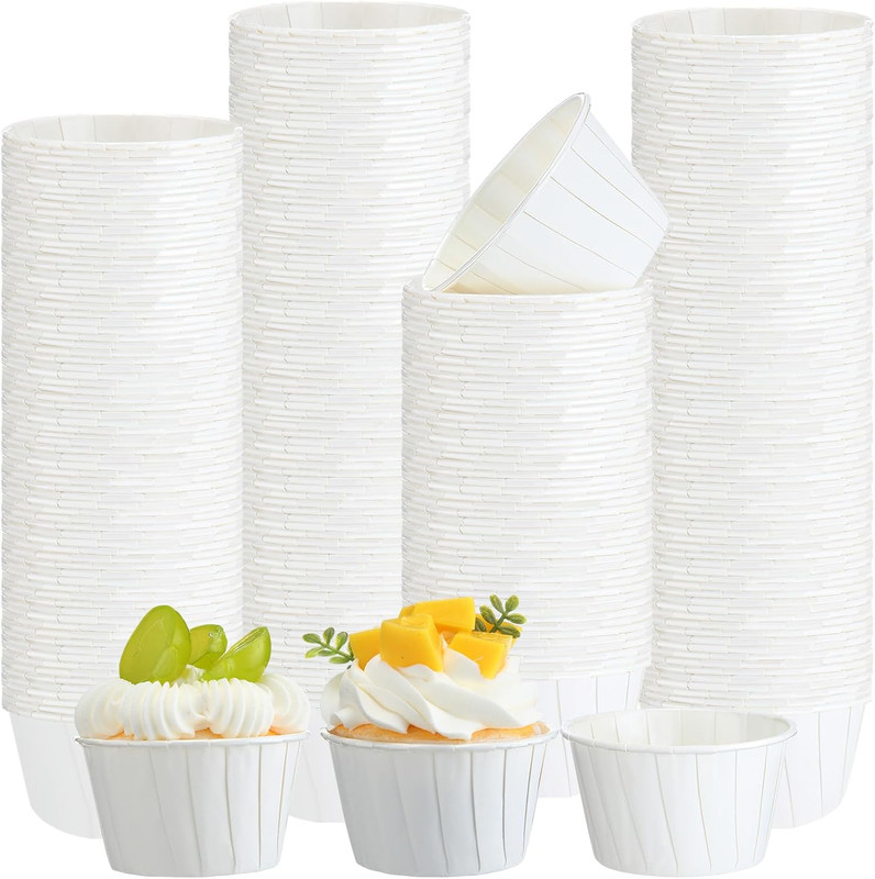 300 Pcs Paper Dessert Cups, 3.5 Oz Cupcake Baking Liners Parchment Muffin Liners