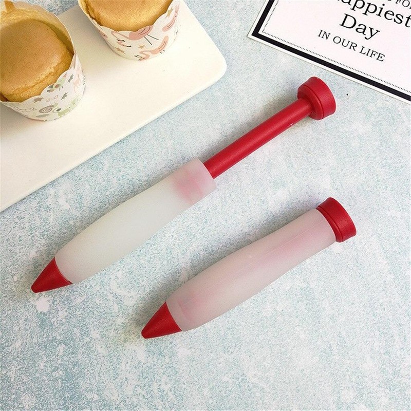 Portable Home Cake Pen Silicone Fondant Cake Icing Writing Syringe Baking Decor gallery