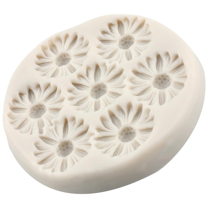 Daisy Silicone Molds Chrysanthemum Fondant Cake Decorating Silicone Flower Molds gallery
