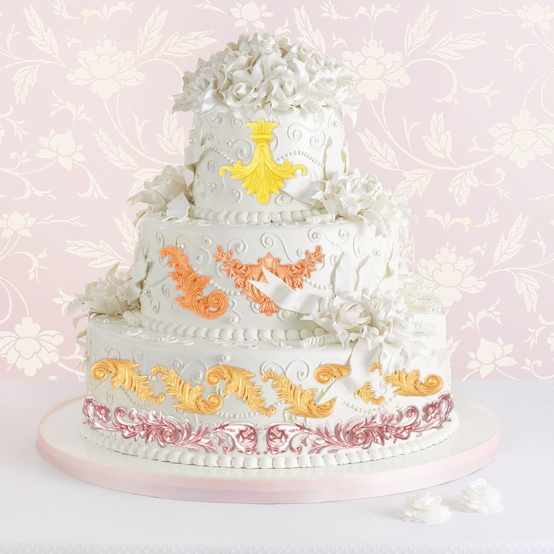 Silicone Molds Fondant Molds Border for Wedding Birthday Cake Decoration 3 Pcs gallery
