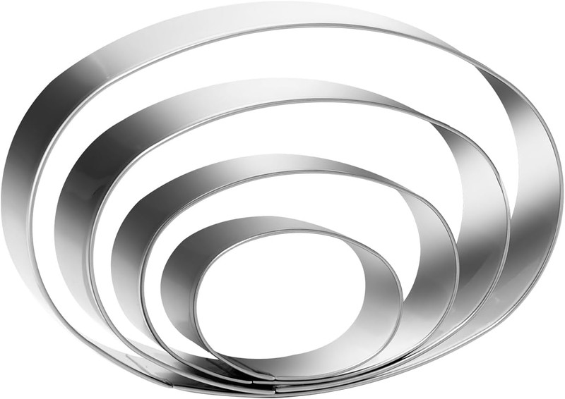 Oval Cookie Cutter Set Large - 5 Inch, 4 Inch, 3 Inch, 2 Inch - Geometric Cookie gallery
