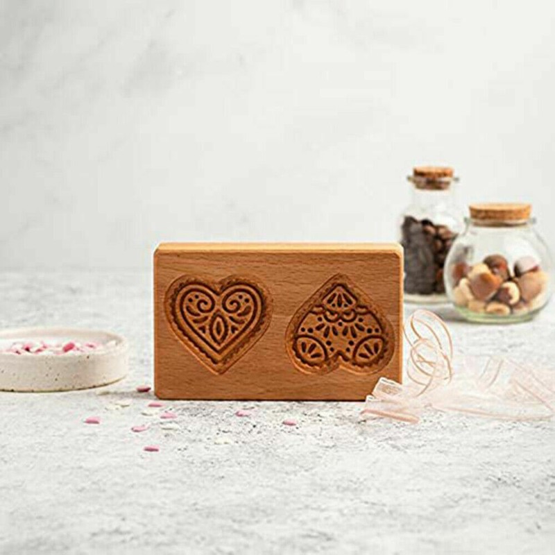 Wooden Cookie Cutter Love Heart Mold Baking Mold DIY Cookie Biscuit Decor Gift gallery