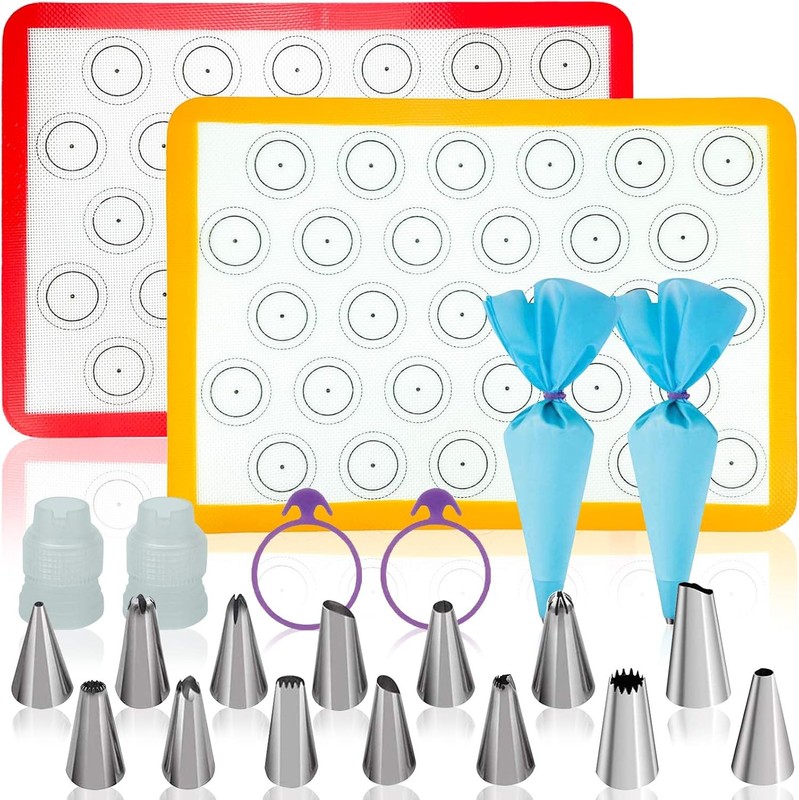 Macaron Baking Kit Silicone Mat(22 Pcs Set), Macaron Baking Supplies,
