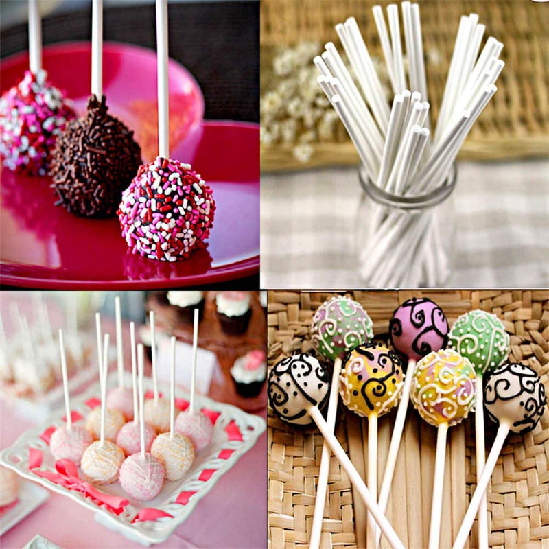 300 PCS Cake Pop Sticks and Wrappers Kit, Including 100Ct 6-Inch Paper Lollipop gallery
