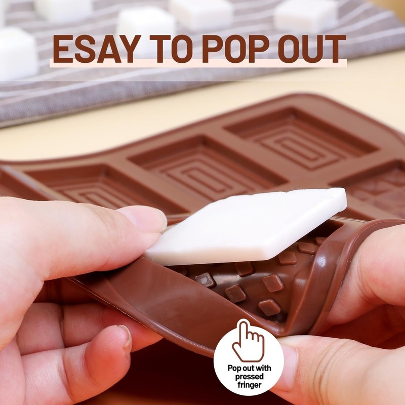 2PCS Mini Pyramid Break Apart Chocolate Silicone Deep Molds Non-Stick Food Grade gallery
