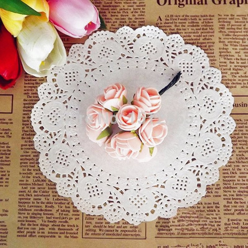 DECORA 12.5 Inch Round White Paper Lace Doilies for Wedding inch, Am042 gallery