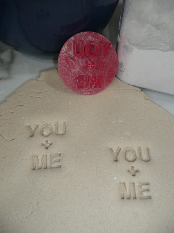 YOU + ME CANDY HEART COOKIE STAMP EMBOSSER MADE IN USA PR5471 gallery