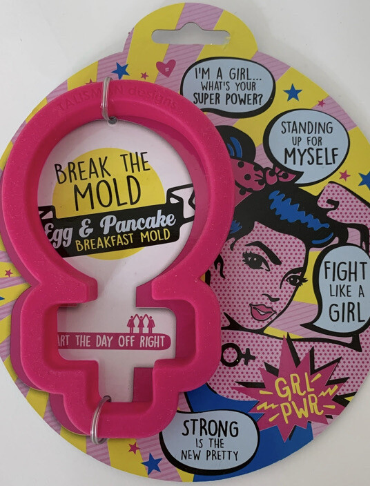 Female Gender Symbol GRL PWR Girl Power Egg & Pancake Breakfast Silicone Mold gallery