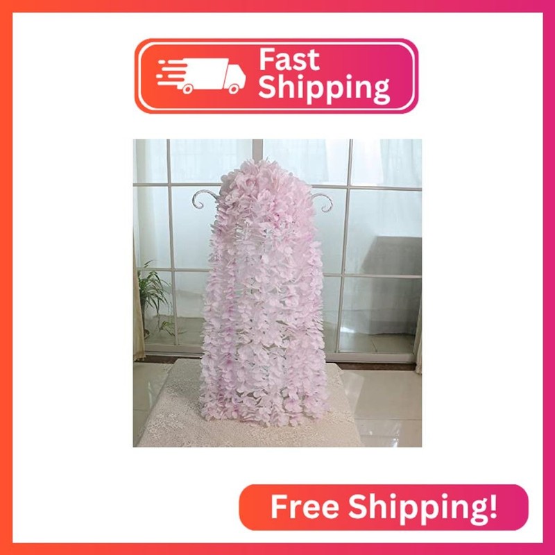 LUSHIDI 32.8Ft Artificial Silk Wisteria Vine Hanging Flowers Garland Home Outdoo