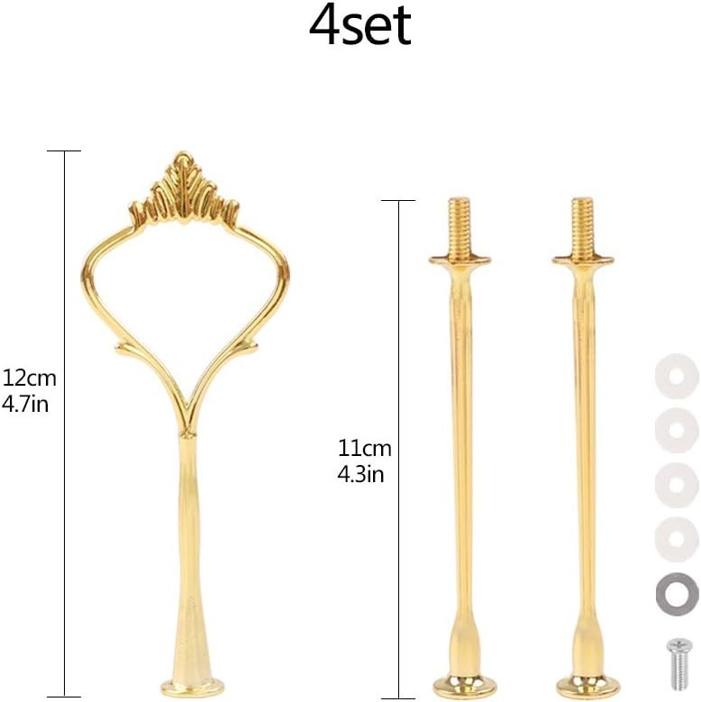 Sturdy & Reusable 3 Tier Cake Stand - 4 Sets with Crown and Sunflower Patterns gallery