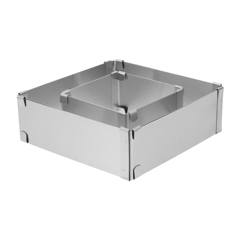 2 PCS Baking Heavy Duty Cake Adjustable Rectangle Mousse Mold