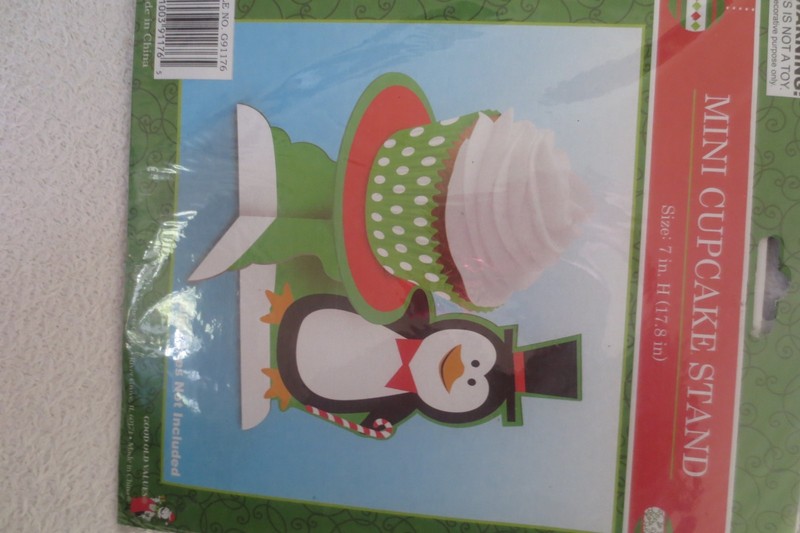 Christmas Holiday Mini Cupcake Stand Penguin New gallery
