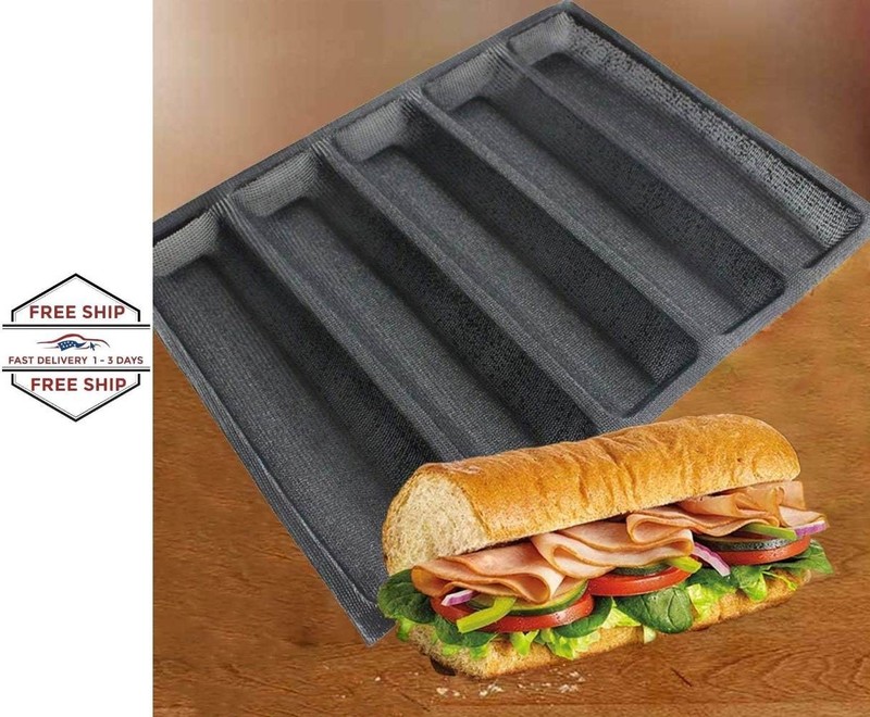 Moldes de silicona perforados para hornear, molde para sándwiches, 5 moldes
