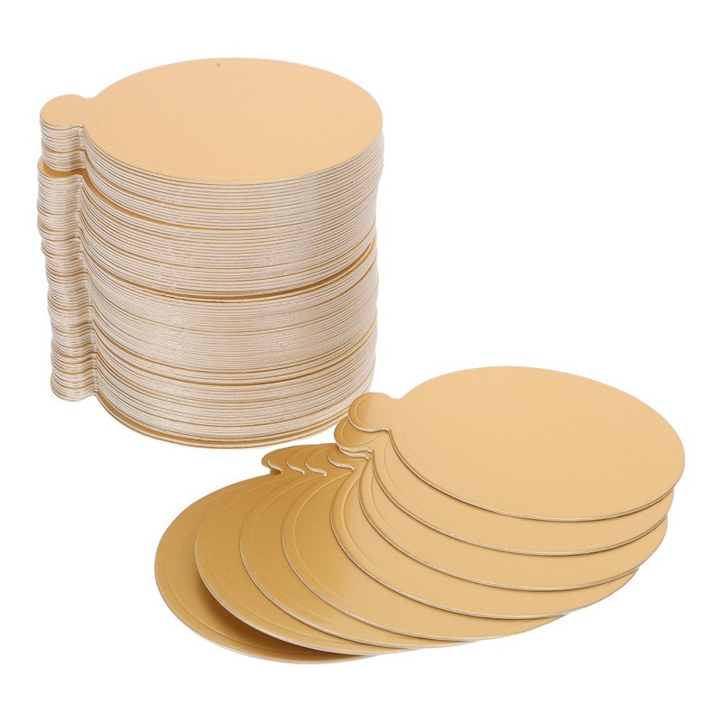 200pcs Round Golden Cardboard: Round Mini Cake Boards Mousse Cake Base Paper gallery