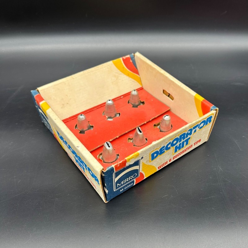 Vintage Mirro Decorator Pastry 1980s Rainbow Original Box Decorating Tips ONLY