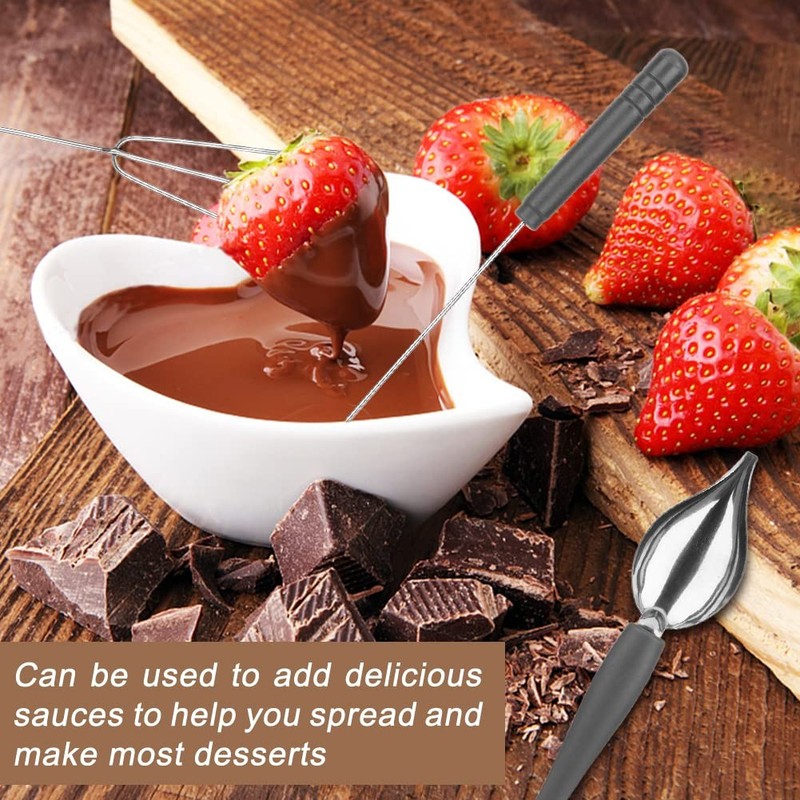 Chocolate Dipping Tool Set,2Pcs Drawing Decorating Spoon+3Pcs Candy Dipping T... gallery