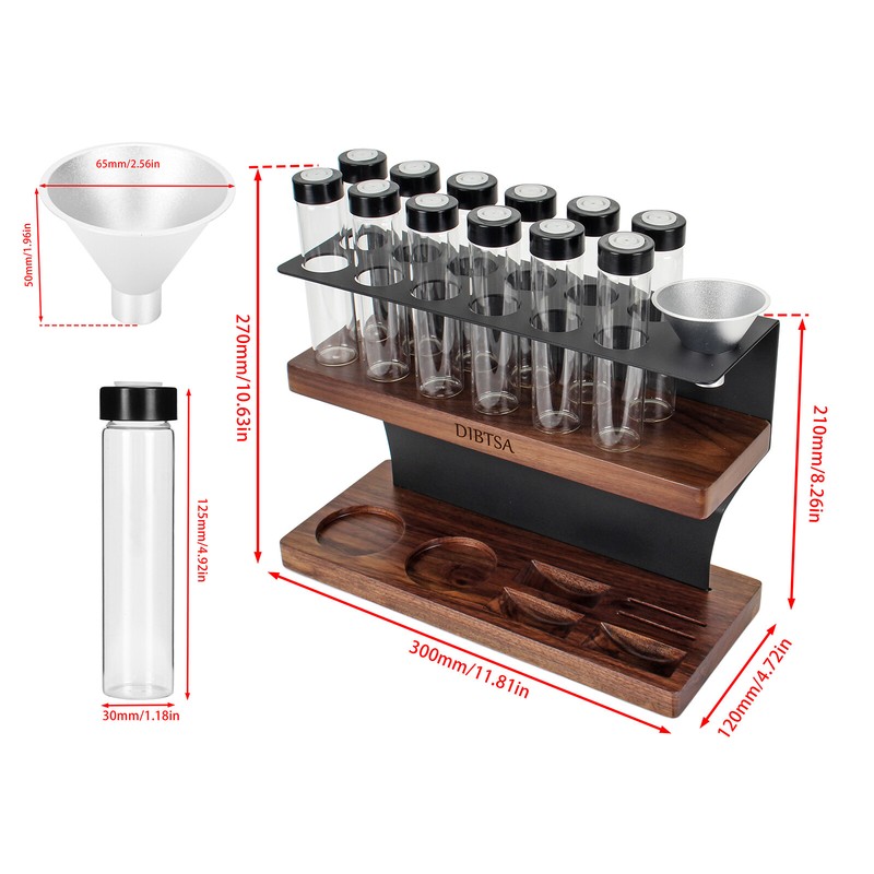 Single Dose Coffee Bean Storage Tubes Espresso Tamper Organizer Utensils Holder gallery