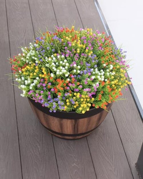 Faux Artificial Plants Outdoor Flowers Fake Babys Breath 18 pcs Mix Colors gallery