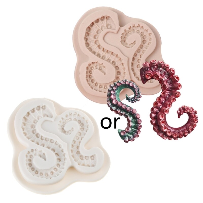 3D Octopus Tentacles Silicone Mold Sugarcraft Chocolate Mold Kitchen Baking Tool