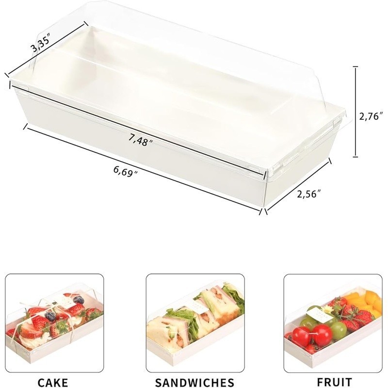 100pcs Charcuterie Boxes W/ Lids Sporks Stickers Ribbons Bakery Events Catering gallery