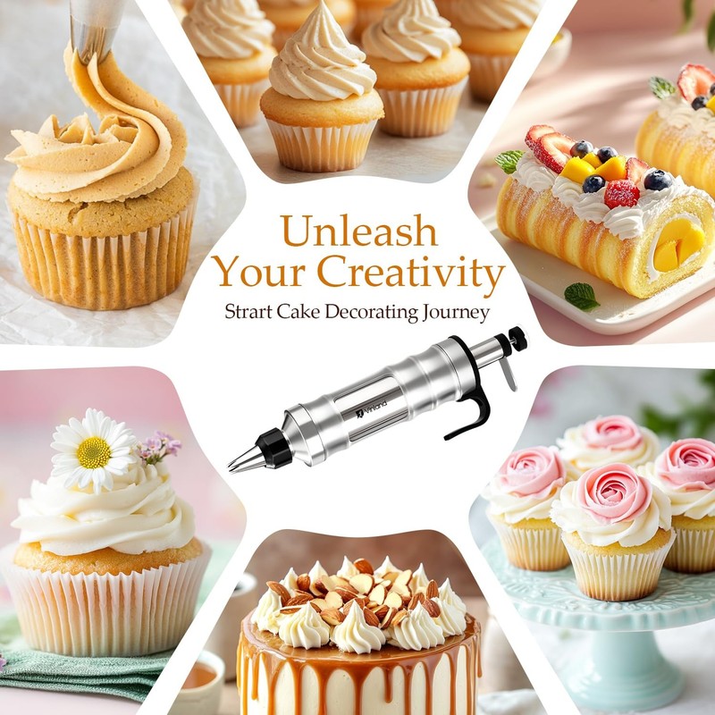 Dessert Decorating Set Icing Piping Kit Frosting Piping Kit Stainless Steels ... gallery