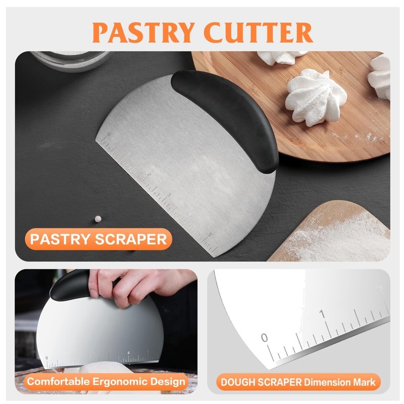 Rust-Resistant Pastry Cutter & Dough Blender Bundle