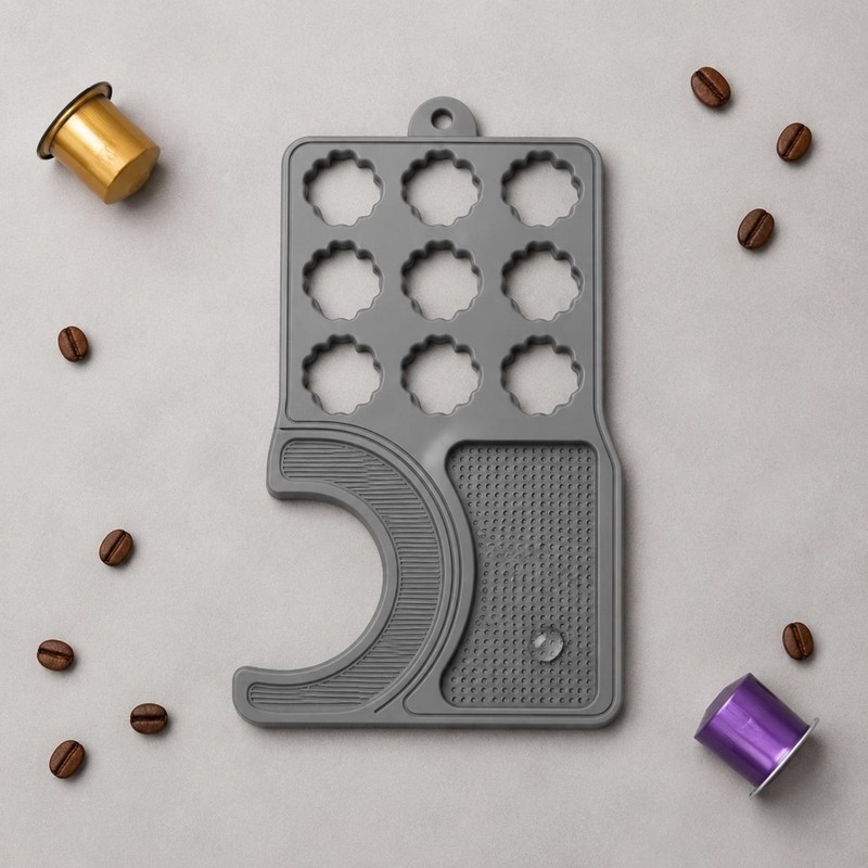 Silicone Coffee Machine Mat Space-Saving Capsule Coffee Machine Mat Easy-Grab gallery