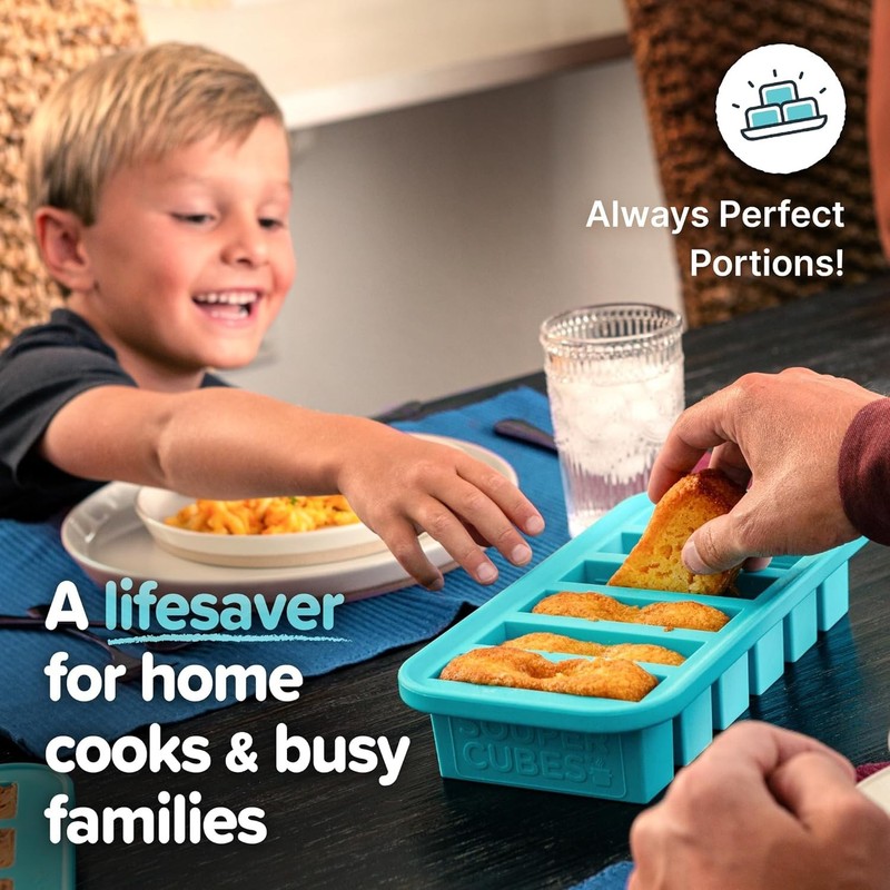 Elegant 1/2 Cup Silicone Freezer Mold - Perfect for Meal Prepping & Food Storage gallery